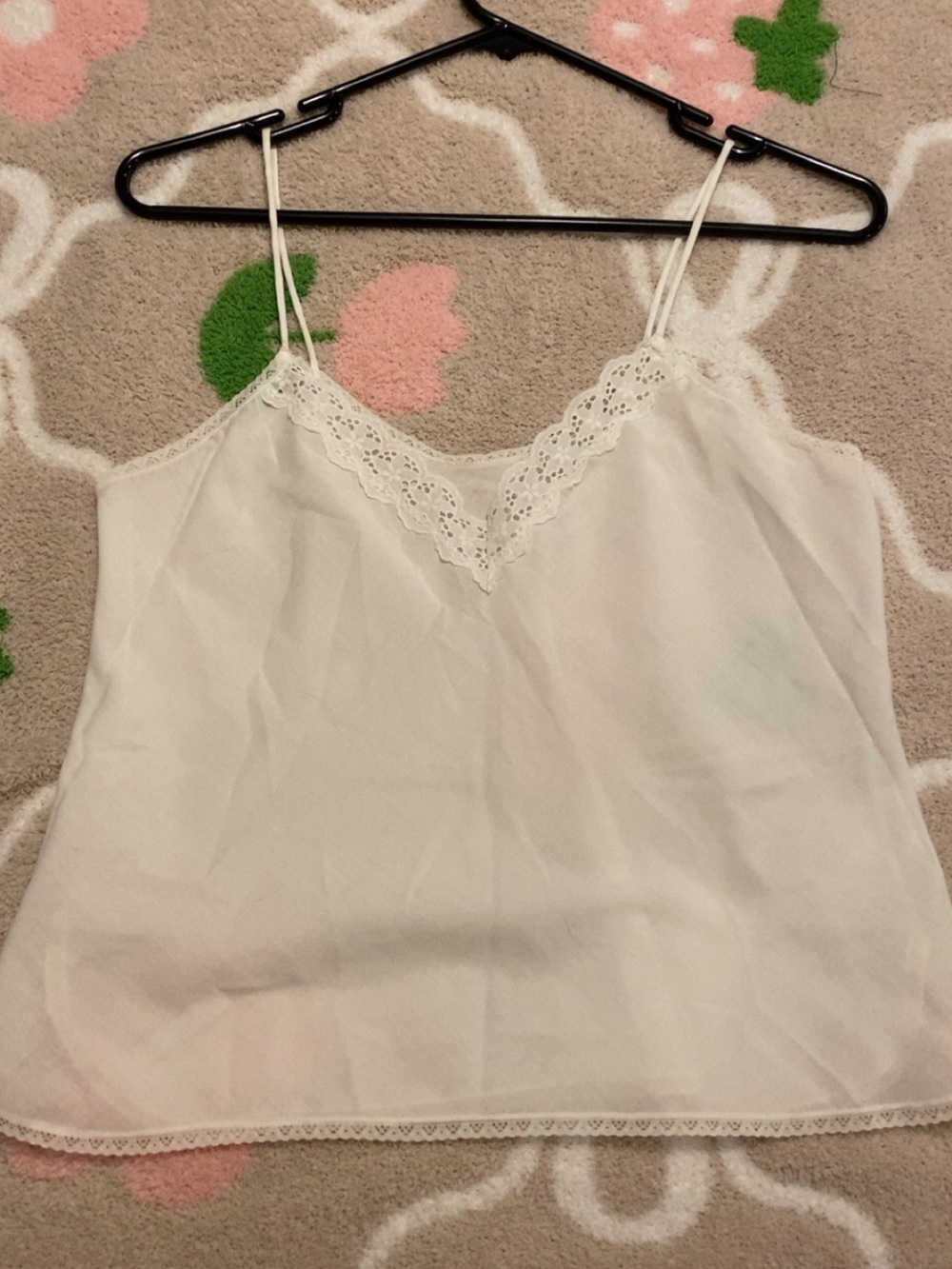 White Lace-Trim Cami Top - Women